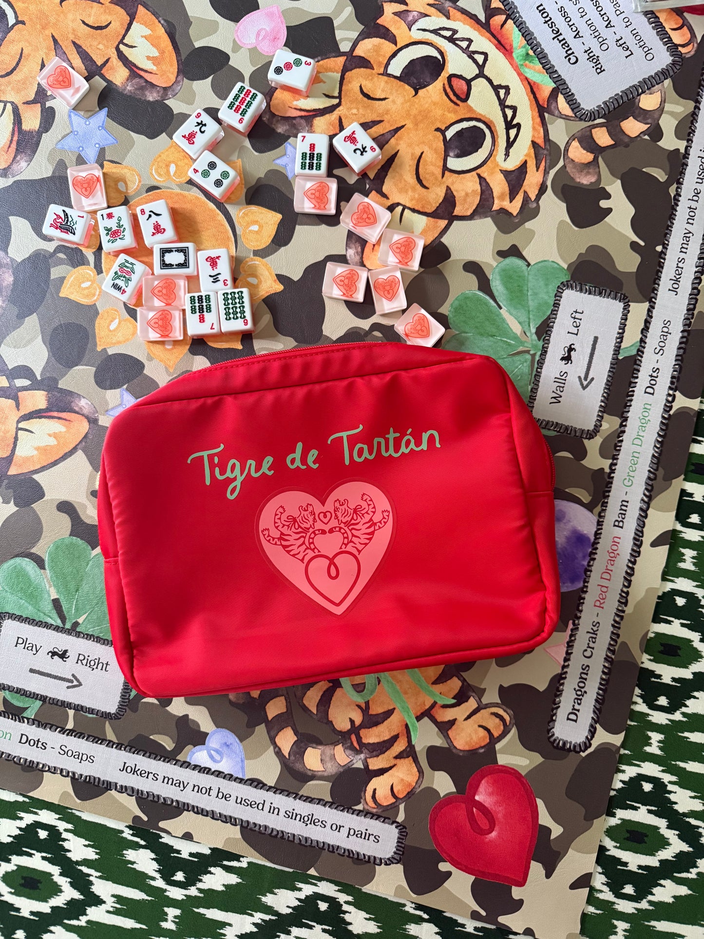 House Hearts: Classic American Mahjong Tile Set with Signature Heart Logo