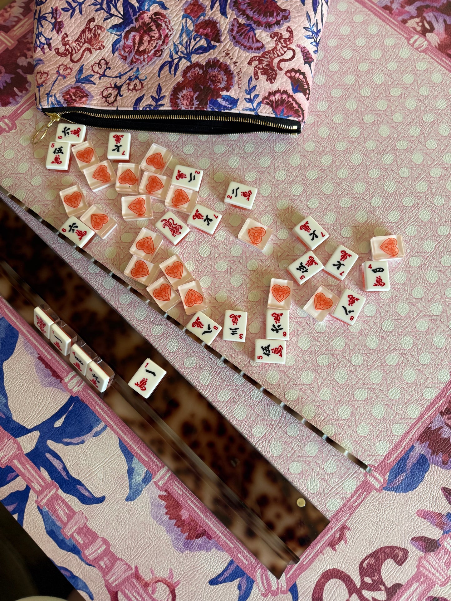 Mahjong Gaming Mat, CHINOISERIE VALENTINE