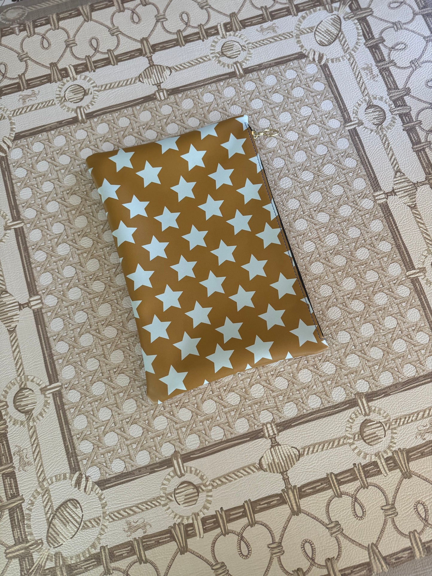 FAIT Á MAIN x TDT Leather Pouches, OLIVE STAR