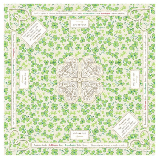 Mahjong Gaming Mat, CLOVERS **RULES EDITION**