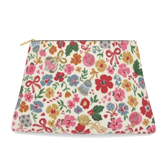 Roomy Leather Mahjong Tile Bag, DITSY CHRISTMAS