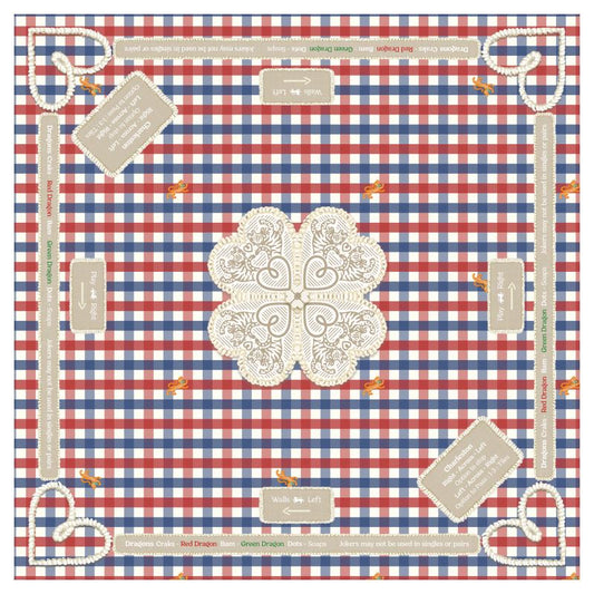 Mahjong Gaming Mat, RED WHITE & ROAR **RULES EDITION