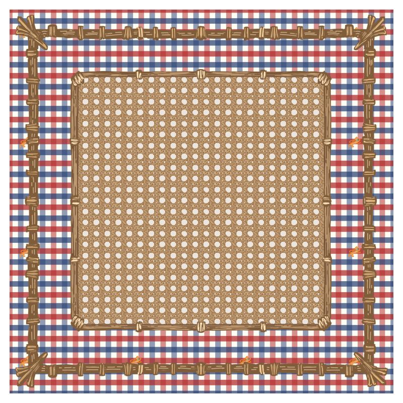 Mahjong Gaming Mat, RED WHITE & ROAR