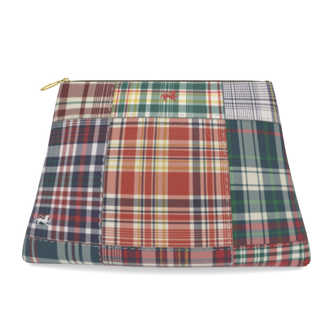 Roomy Leather Project Bag, HANDBOOK PLAID