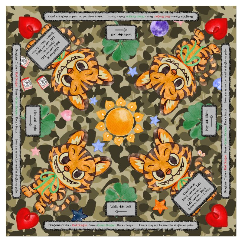Mahjong Gaming Mat, COLLECTOR'S ITEM, **RULES EDITION**