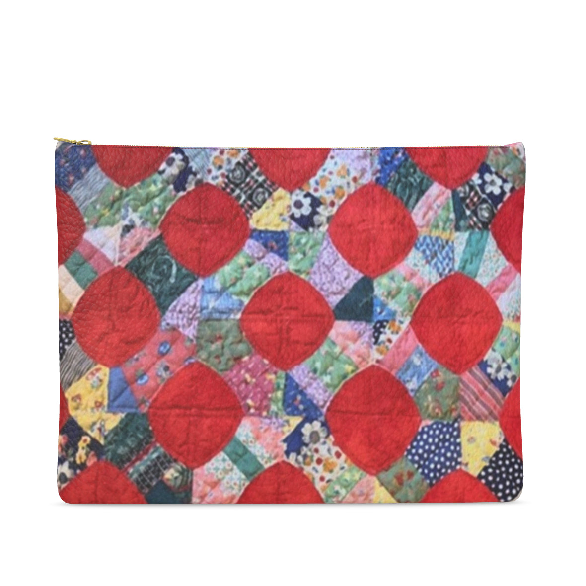 Medium Leather Pouch – Macintosh (Snowball Quilt) Tigre de Tartán x Thrills of the Hunt