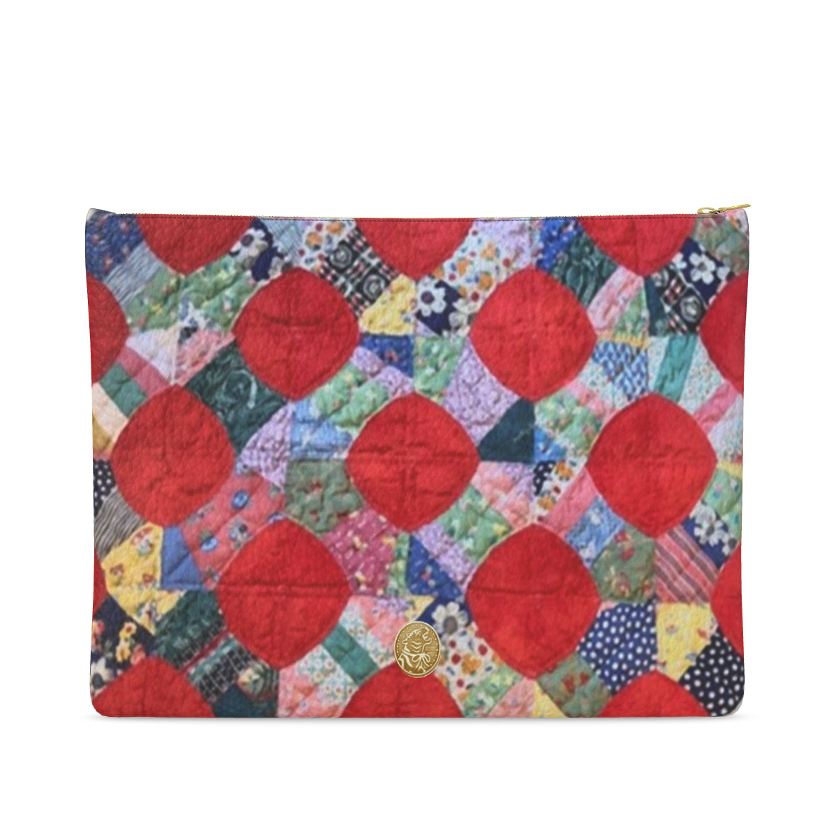 Medium Leather Pouch – Macintosh (Snowball Quilt) Tigre de Tartán x Thrills of the Hunt