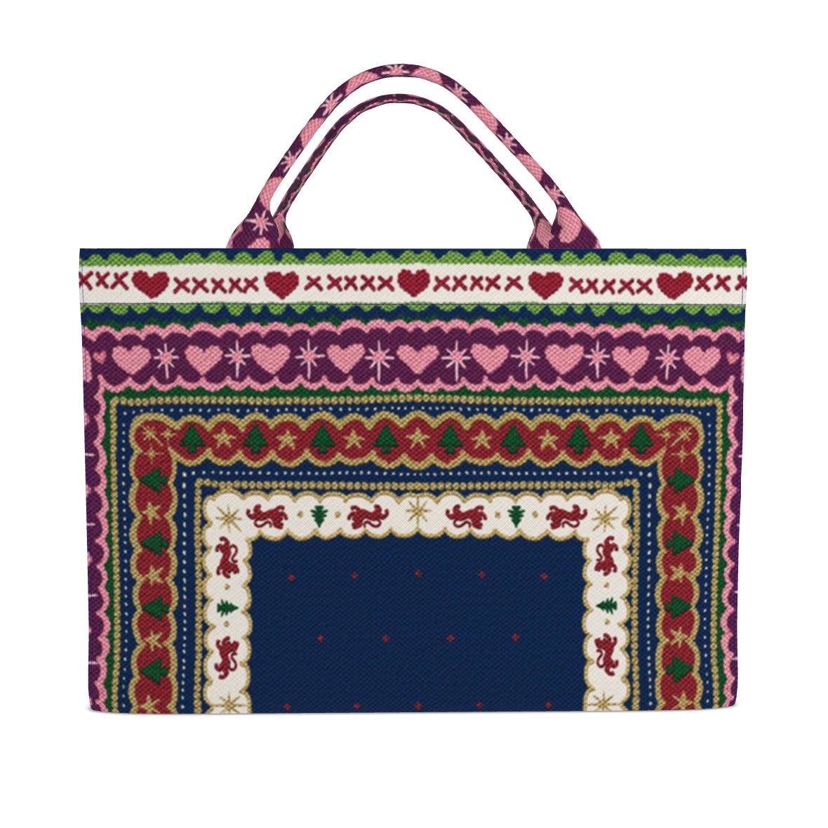 Jumbo Slouchy Denim Tote, FAIR ISLE