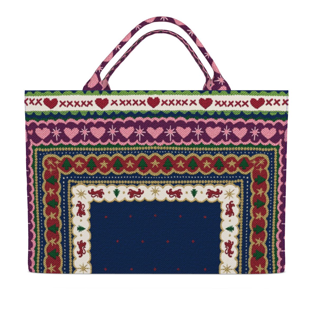 Jumbo Slouchy Denim Tote, FAIR ISLE