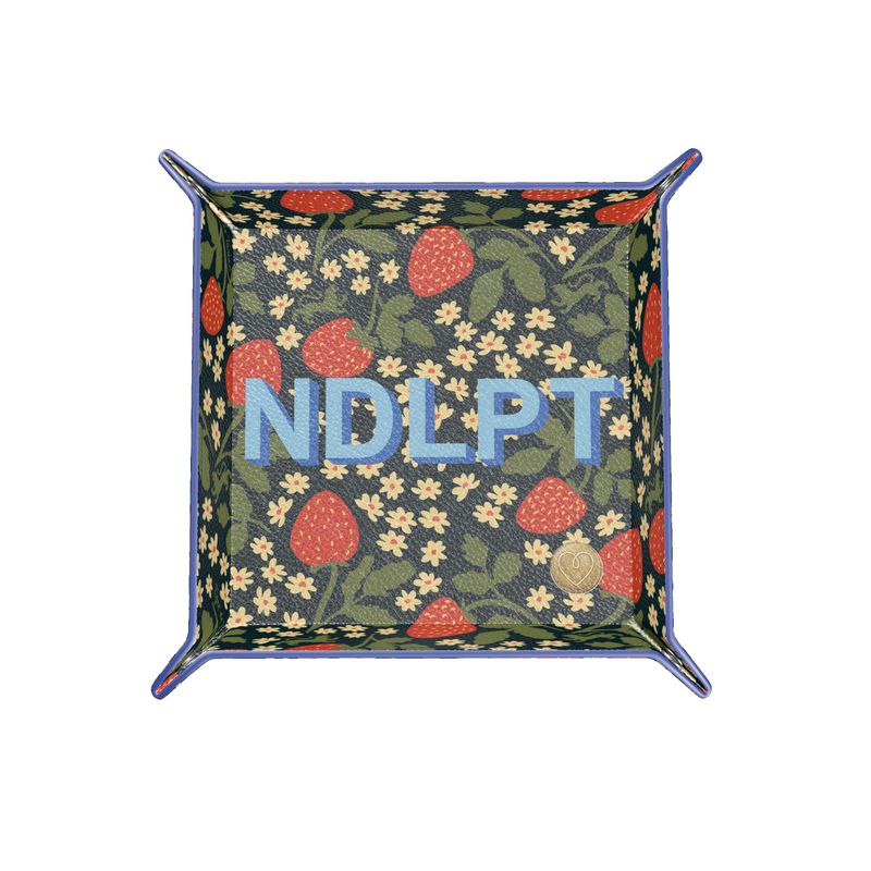 Leather Snap Tray, NDLPT STRAWBERRY SMALL