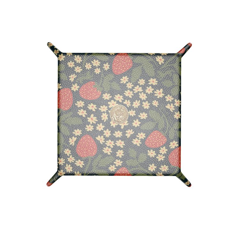 Leather Snap Tray, NDLPT STRAWBERRY SMALL