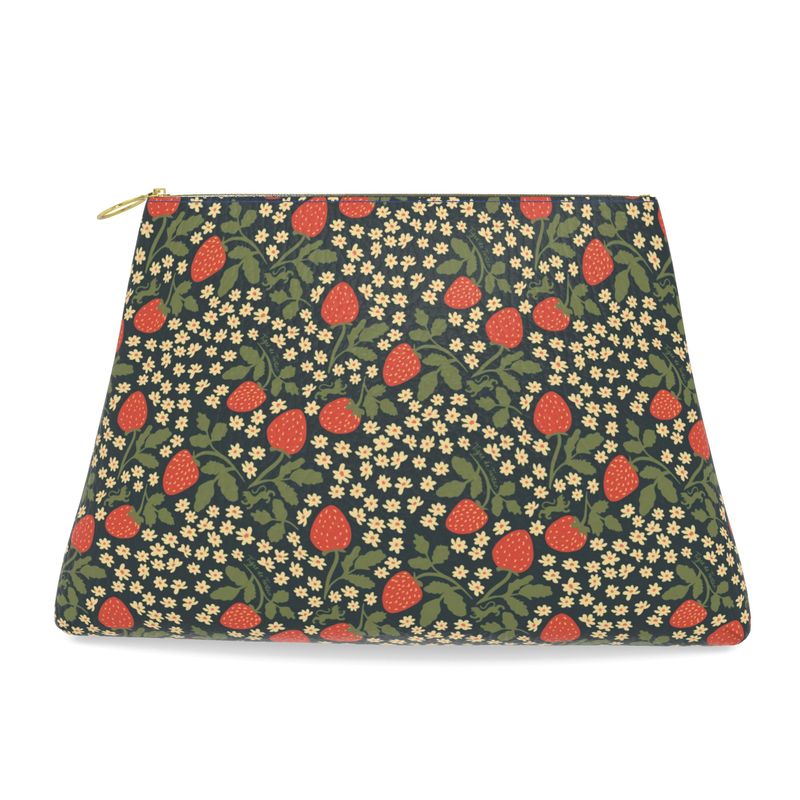 Generous Leather Pouch, STRAWBERRY