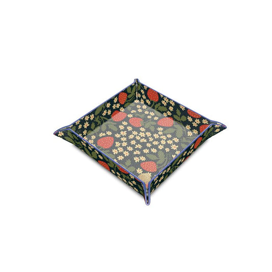 Leather Snap Tray, STRAWBERRY SMALL
