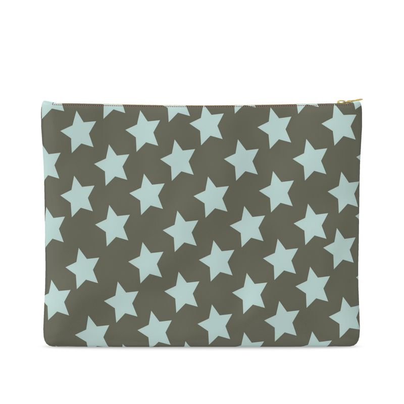 FAIT Á MAIN x TDT Leather Pouches, DRAB STAR