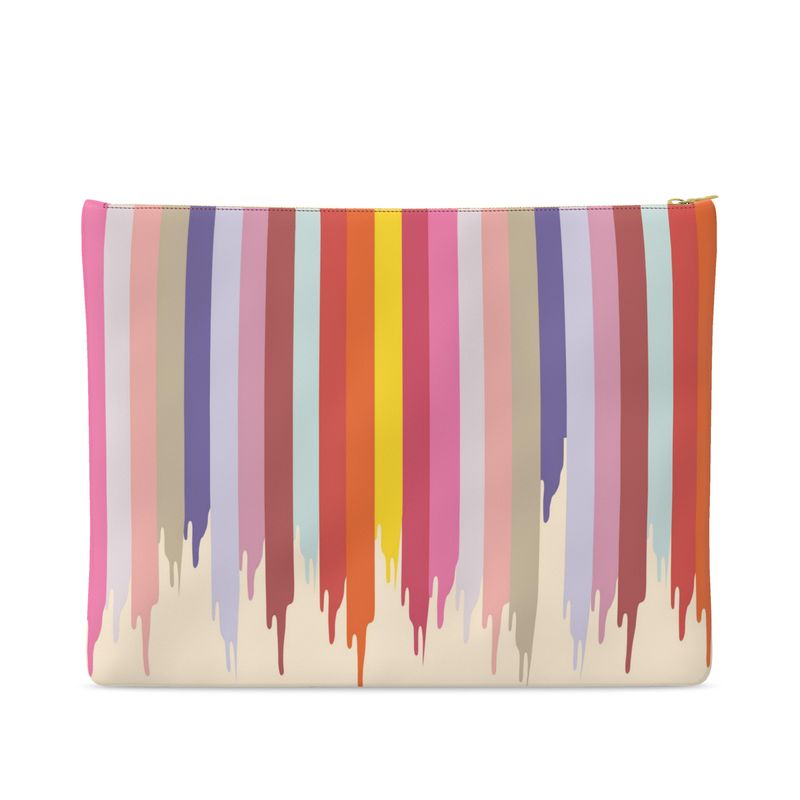 FAIT Á MAIN x TDT Leather Pouches, RAINBOW DRIP