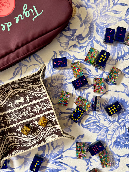 Mahj Pit confetti mahjong tiles — translucent acrylic, iridescent finish — view 2 of 24