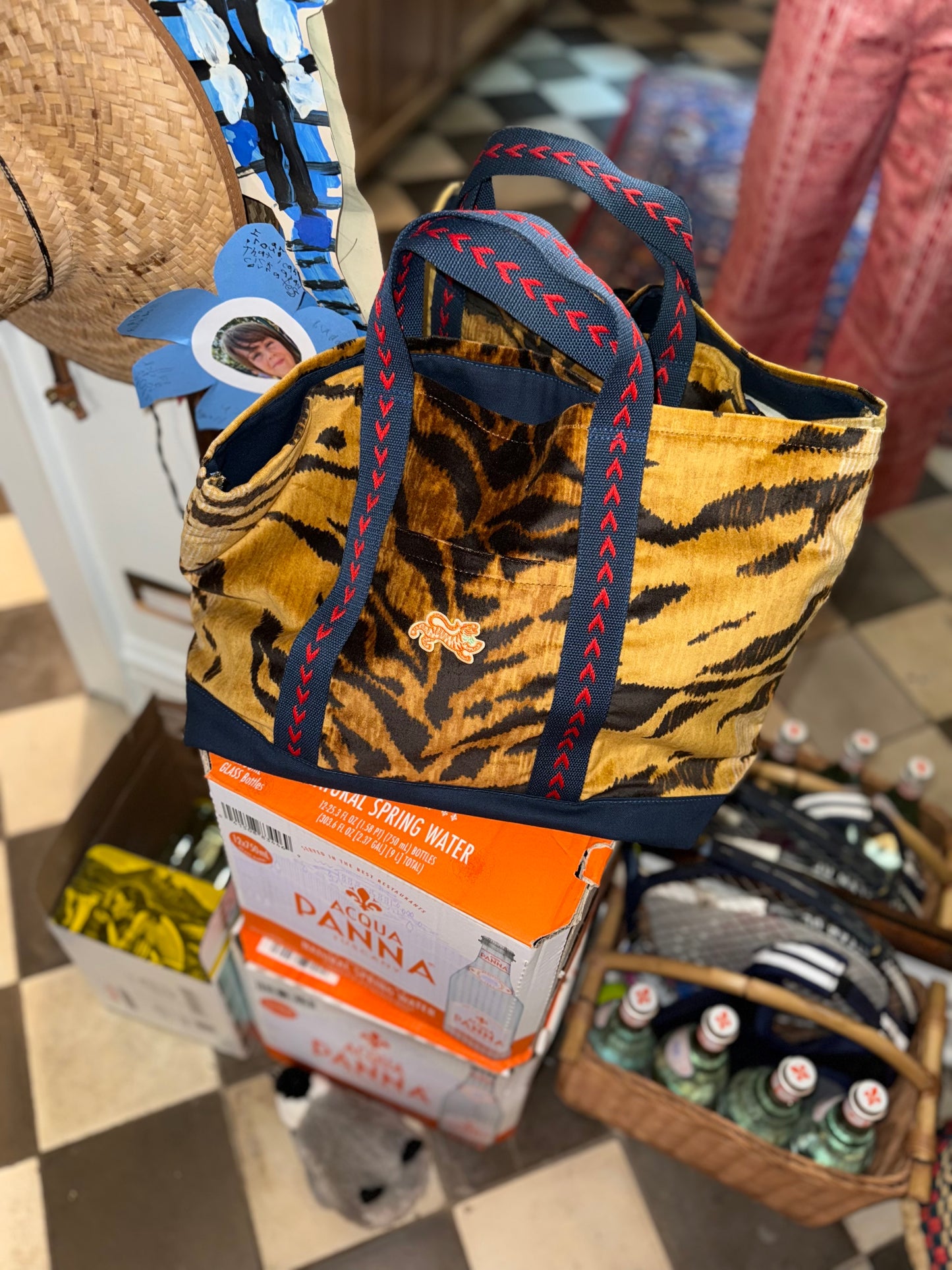 Tigre Clásico Tote – Ombré Tiger Velvet