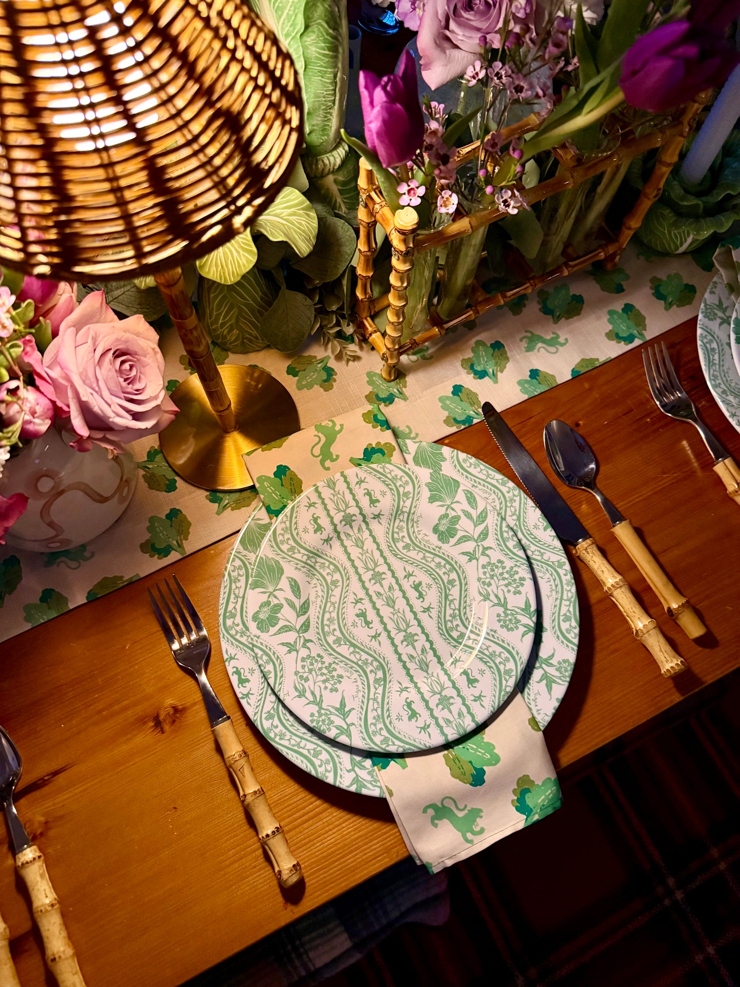 8" Melamine Salad/Dessert Plate, DOMINO LETTUCE, Set of 6