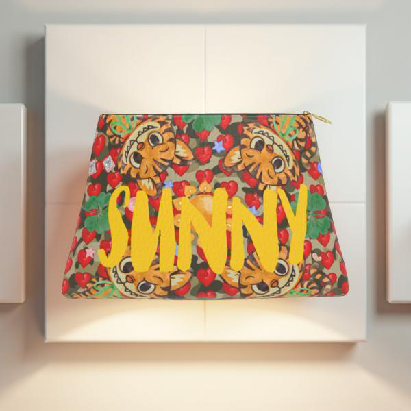 Roomy Leather Clutch- COLLECTOR'S ITEM w/grafitti monogram