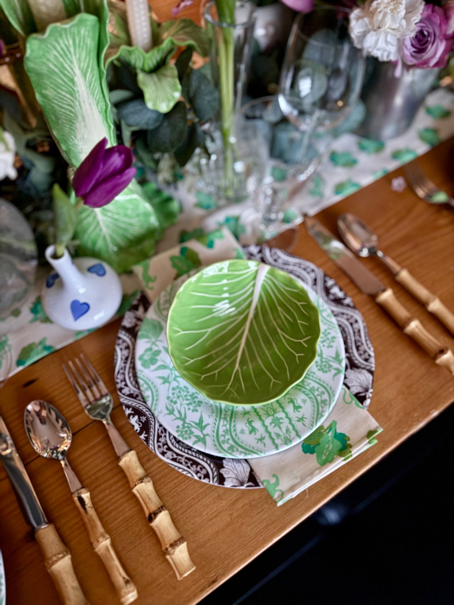 8" Melamine Salad/Dessert Plate, DOMINO LETTUCE, Set of 6