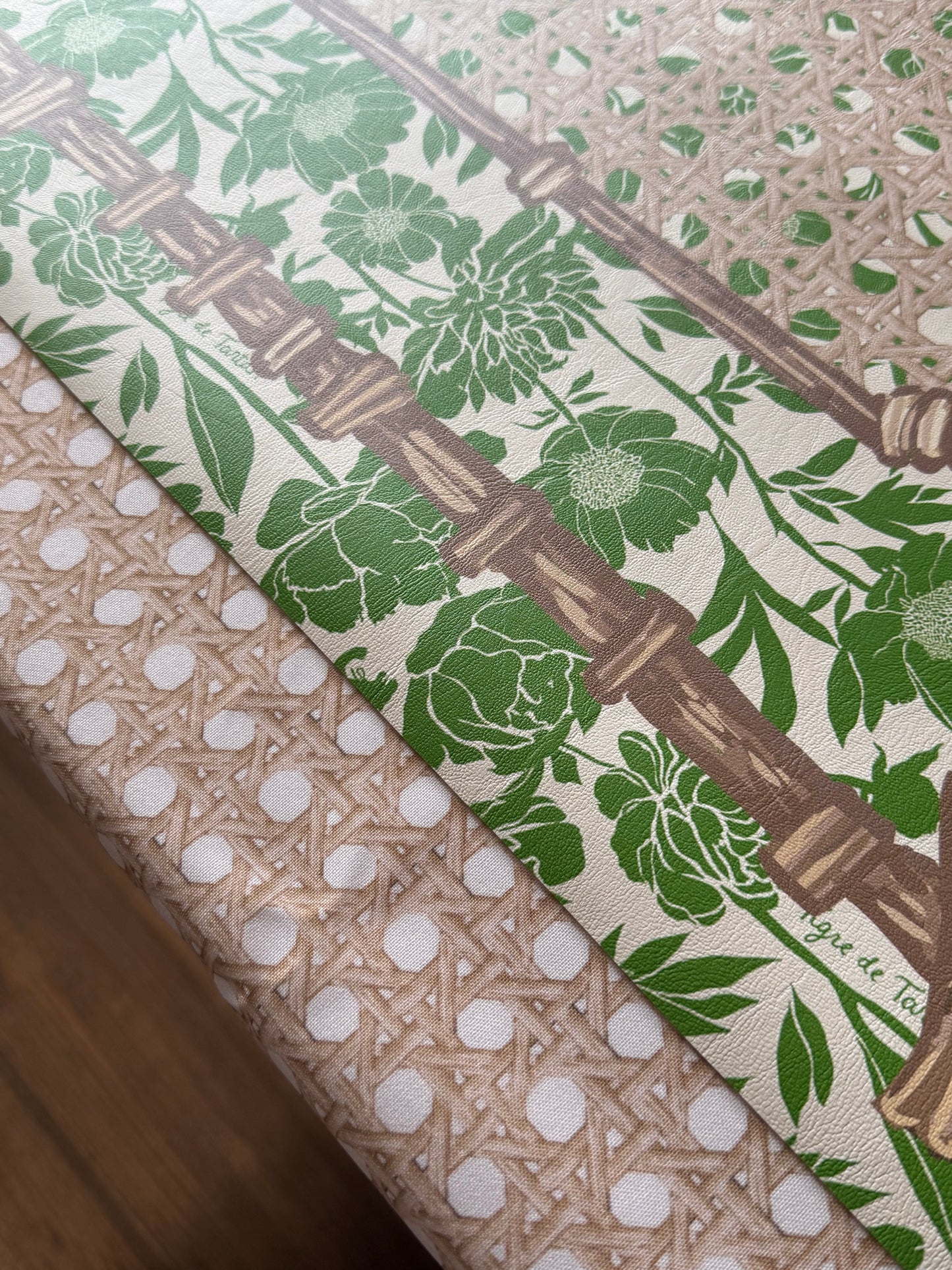 Performance Tablecloth, Trompe L'oeil CANNAGE BLONDE — view 14 of 14