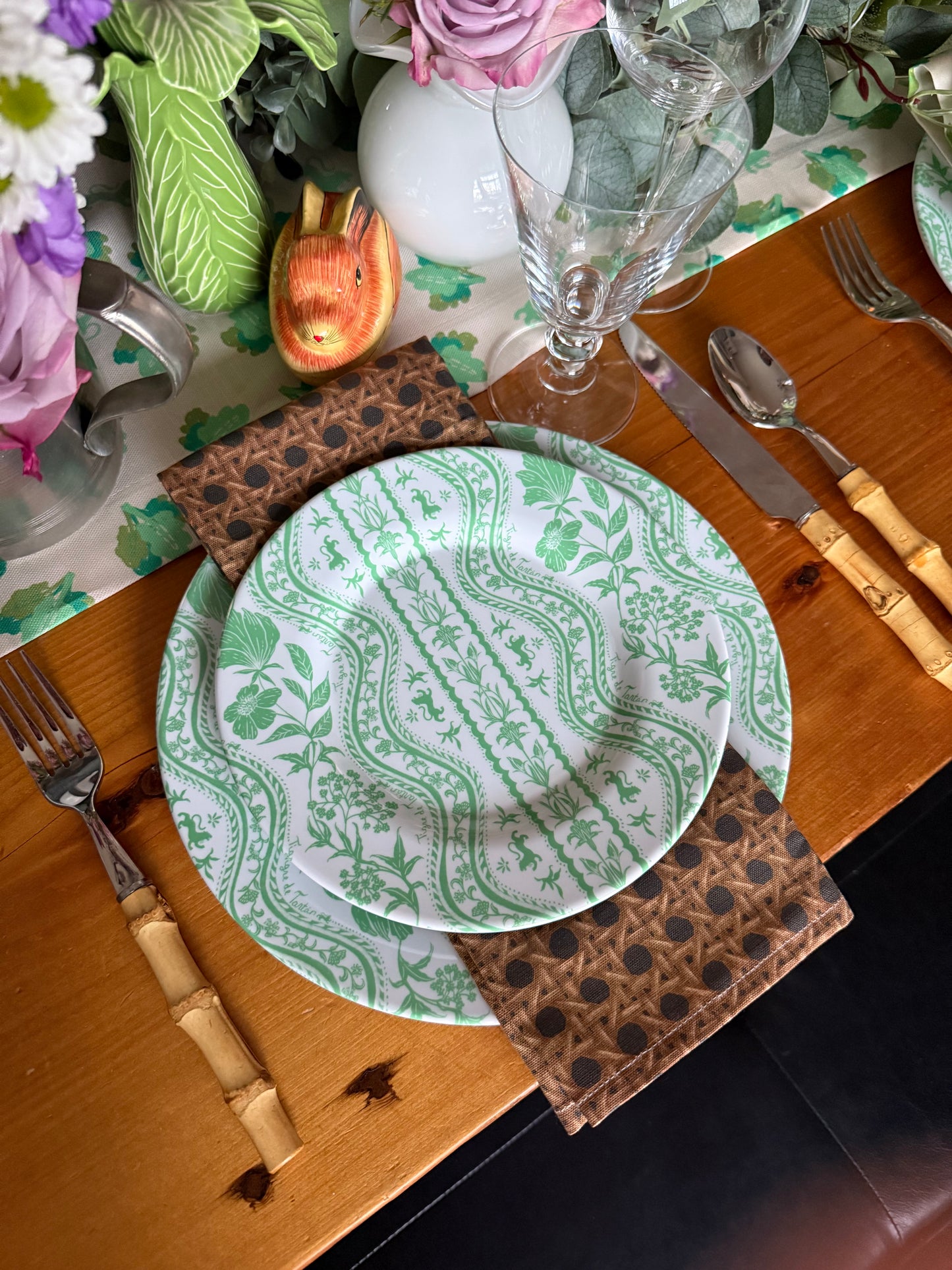 8" Melamine Salad/Dessert Plate, DOMINO LETTUCE, Set of 6
