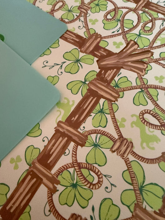 Mahjong Gaming Mat, CLOVERS — view 2 of 6