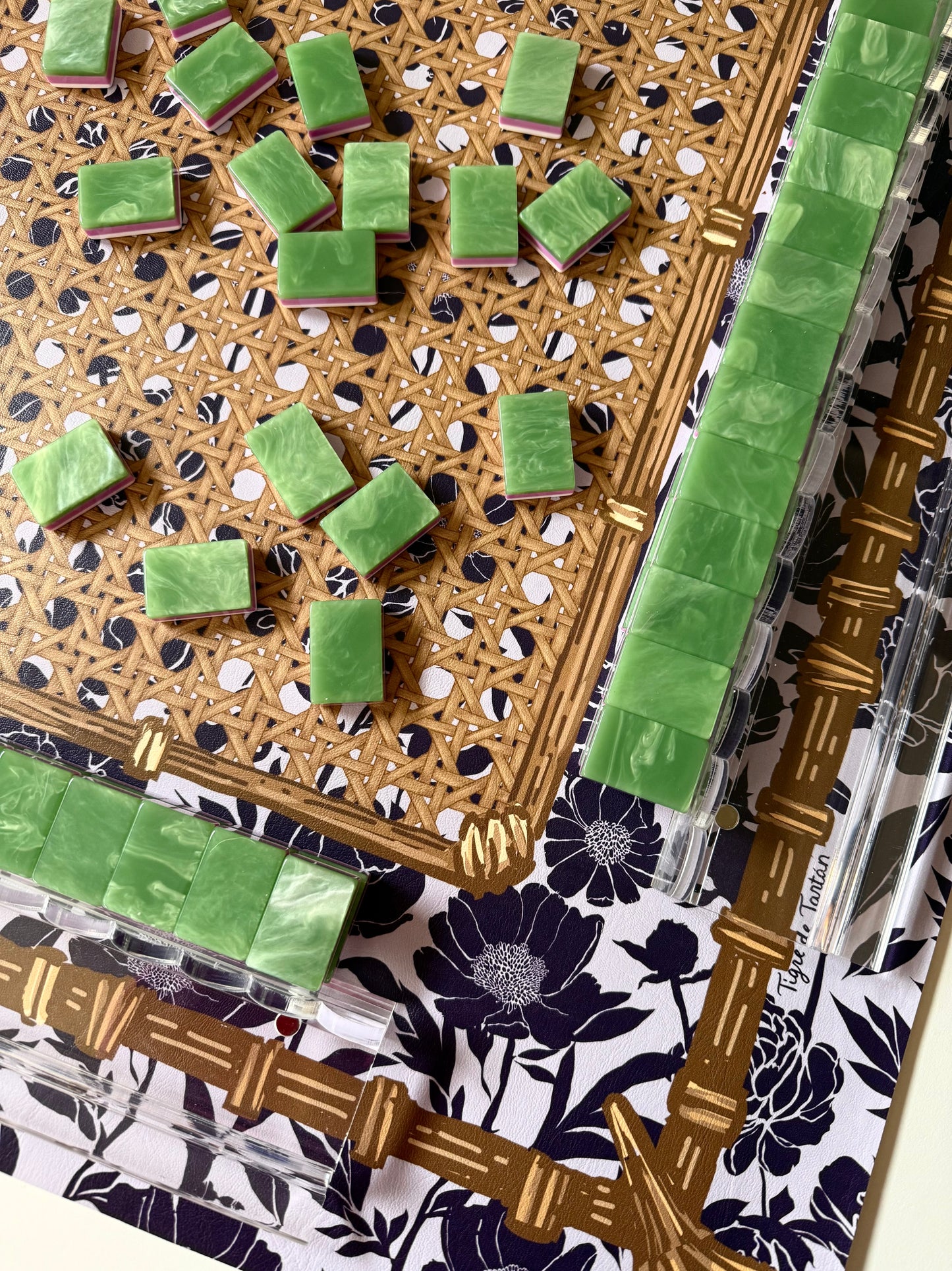 PREVIEW: Mahjong Gaming Mat, PLUM PEONY