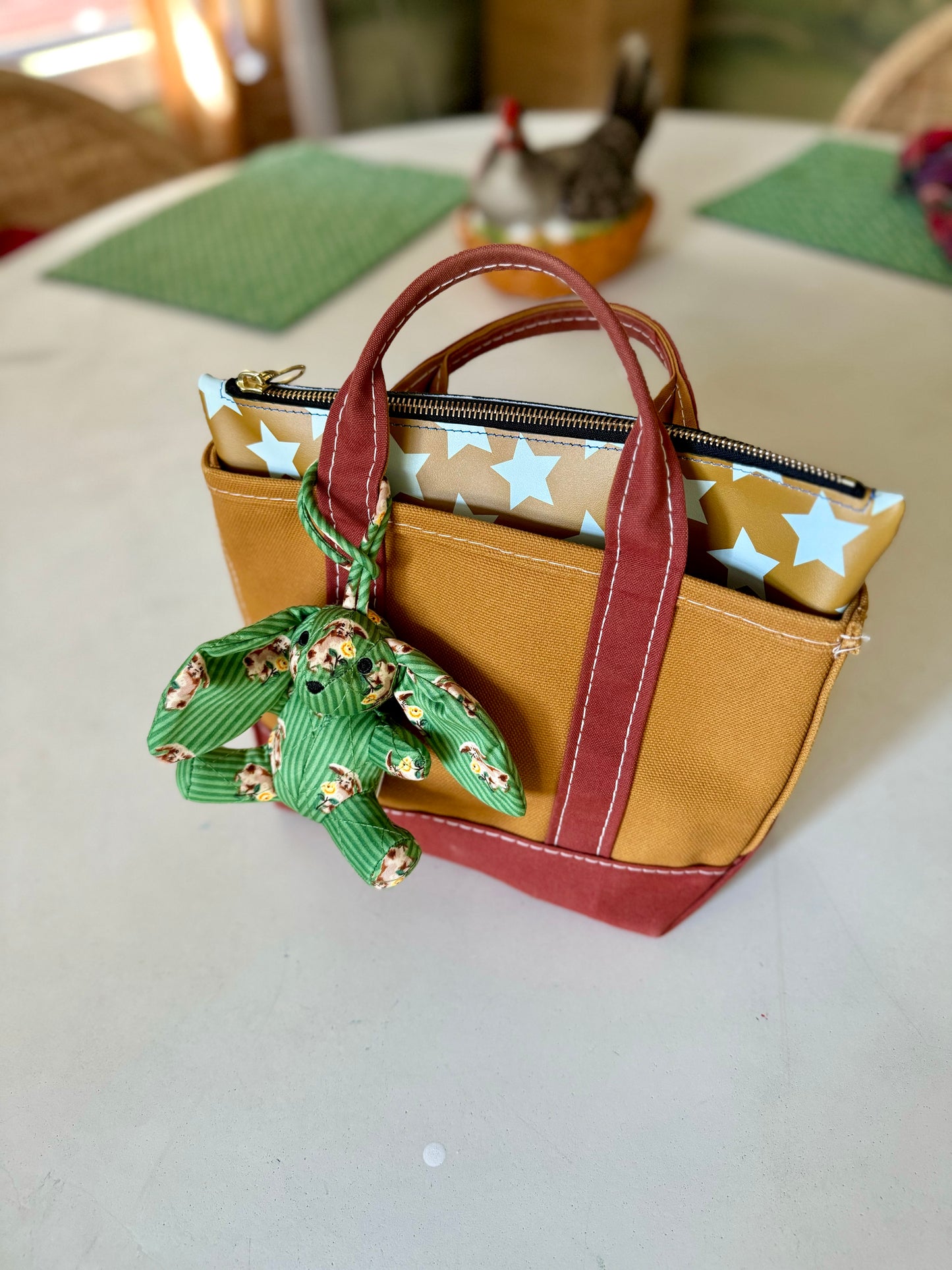 FAIT Á MAIN x TDT Leather Pouches, OLIVE STAR