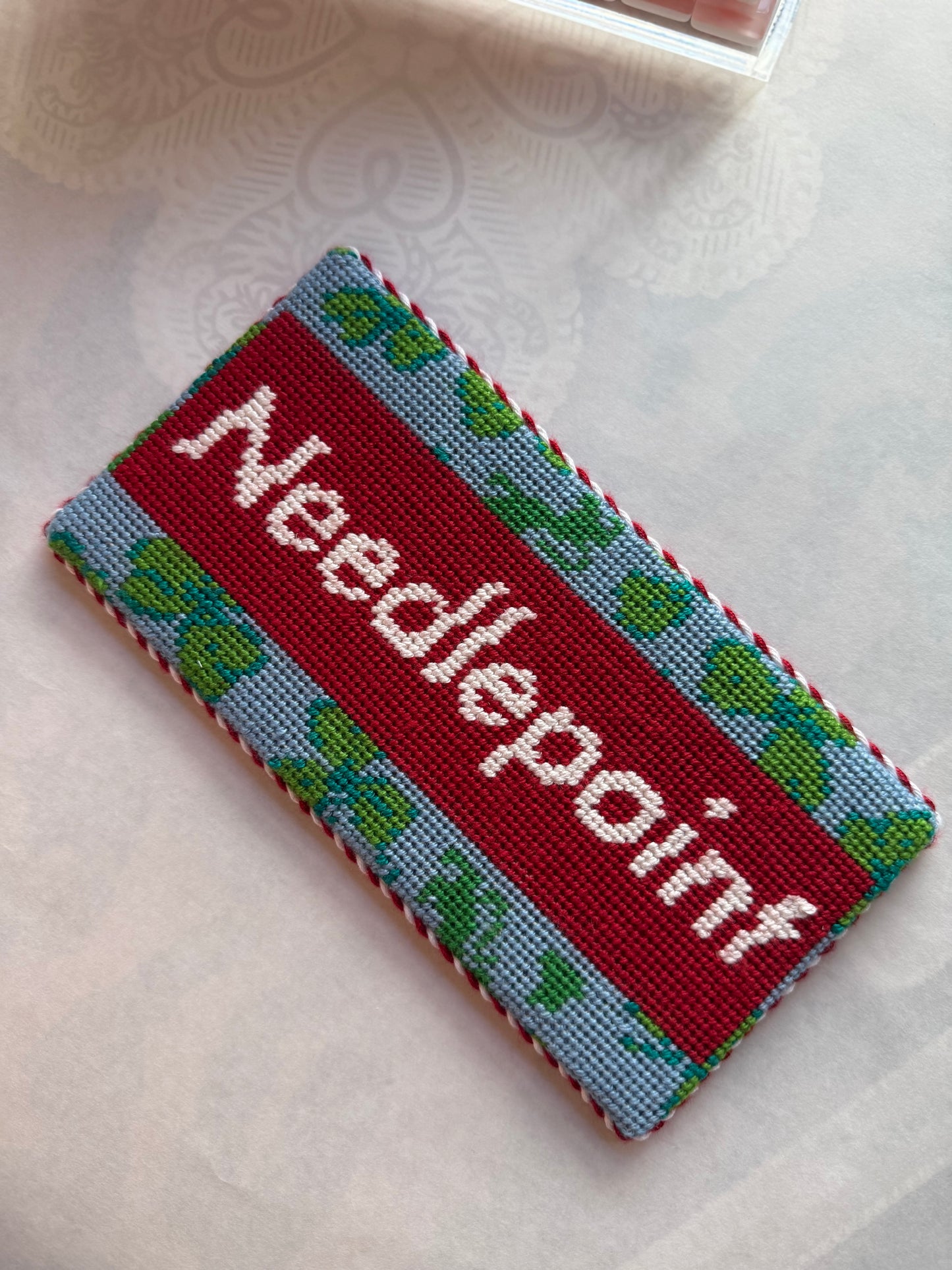 RED BOX Needlepoint Canvas- CLOVERS, Printed 10 Mesh