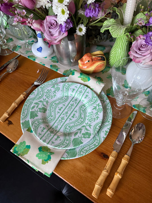 8" Melamine Salad/Dessert Plate, DOMINO LETTUCE, Set of 6