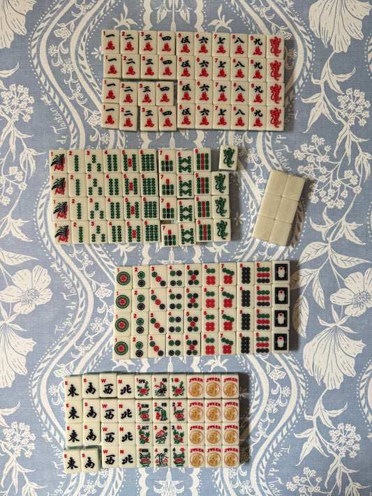 House Clovers: Classic American Mahjong Tile Set with Signature Clover Logo