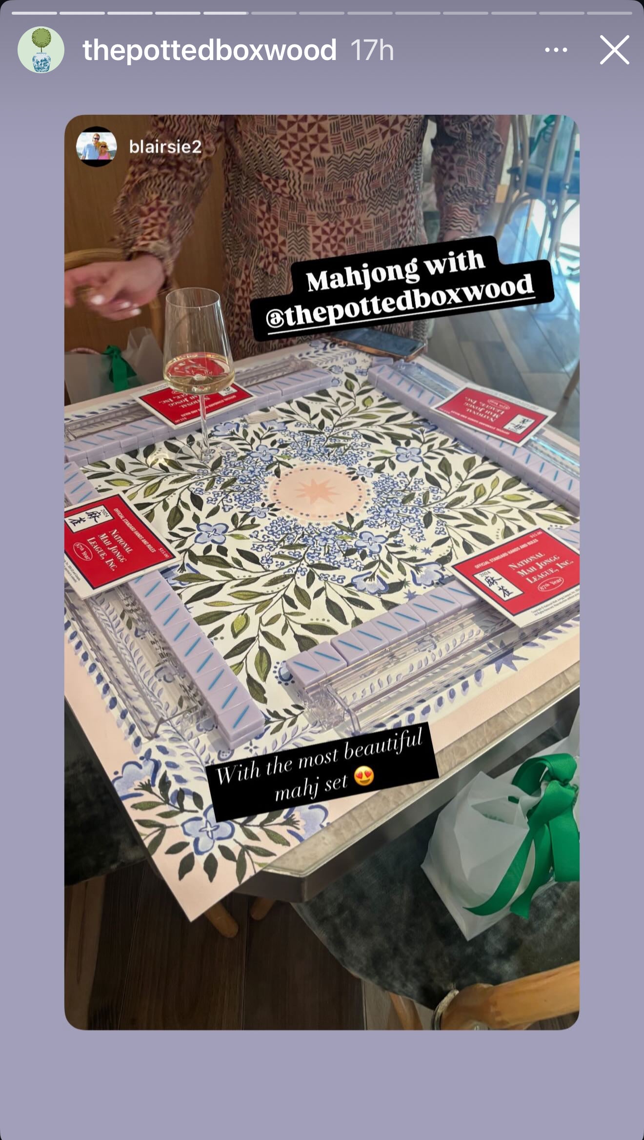 HOLY MAHJ Mahjong Gaming Mat, Bluest Blooms
