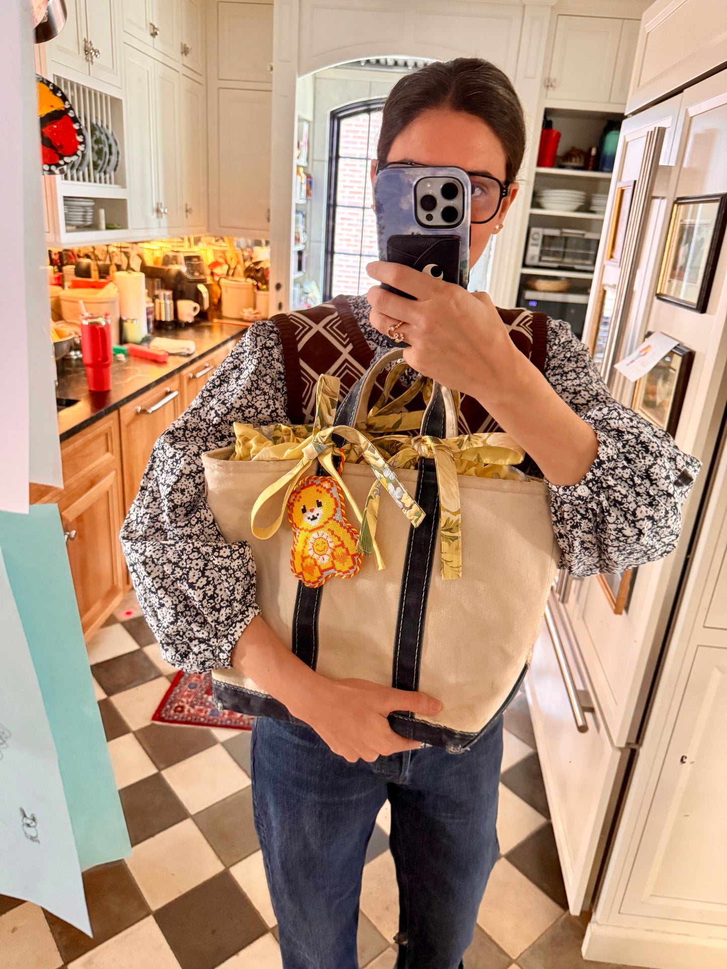 Tie-On Insert, BUTTER CHINTZ