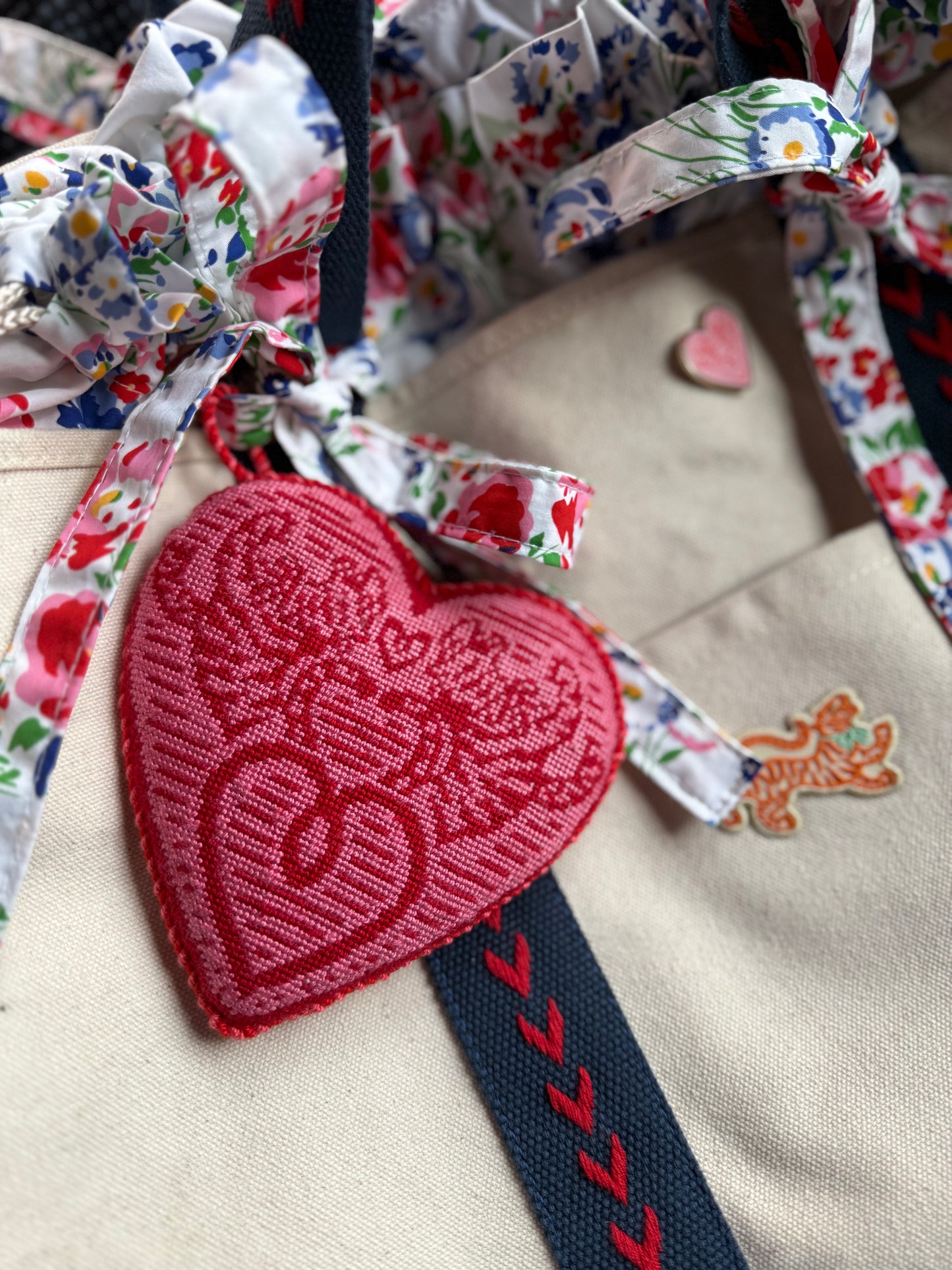 Tiger Heart Logo Needlepoint Canvas