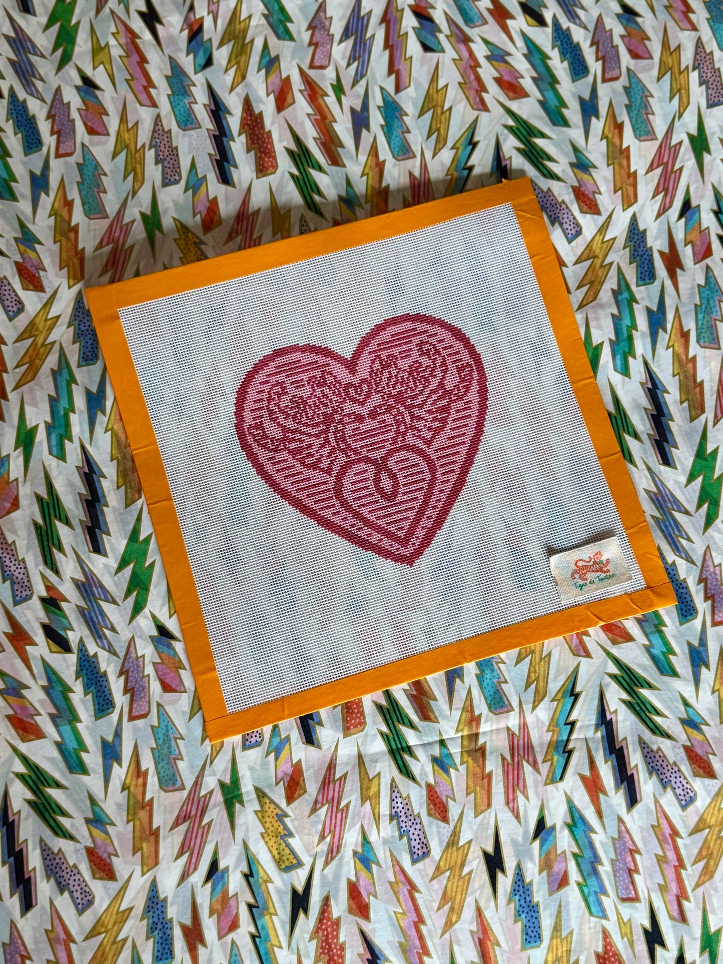Tiger Heart Logo Needlepoint Canvas