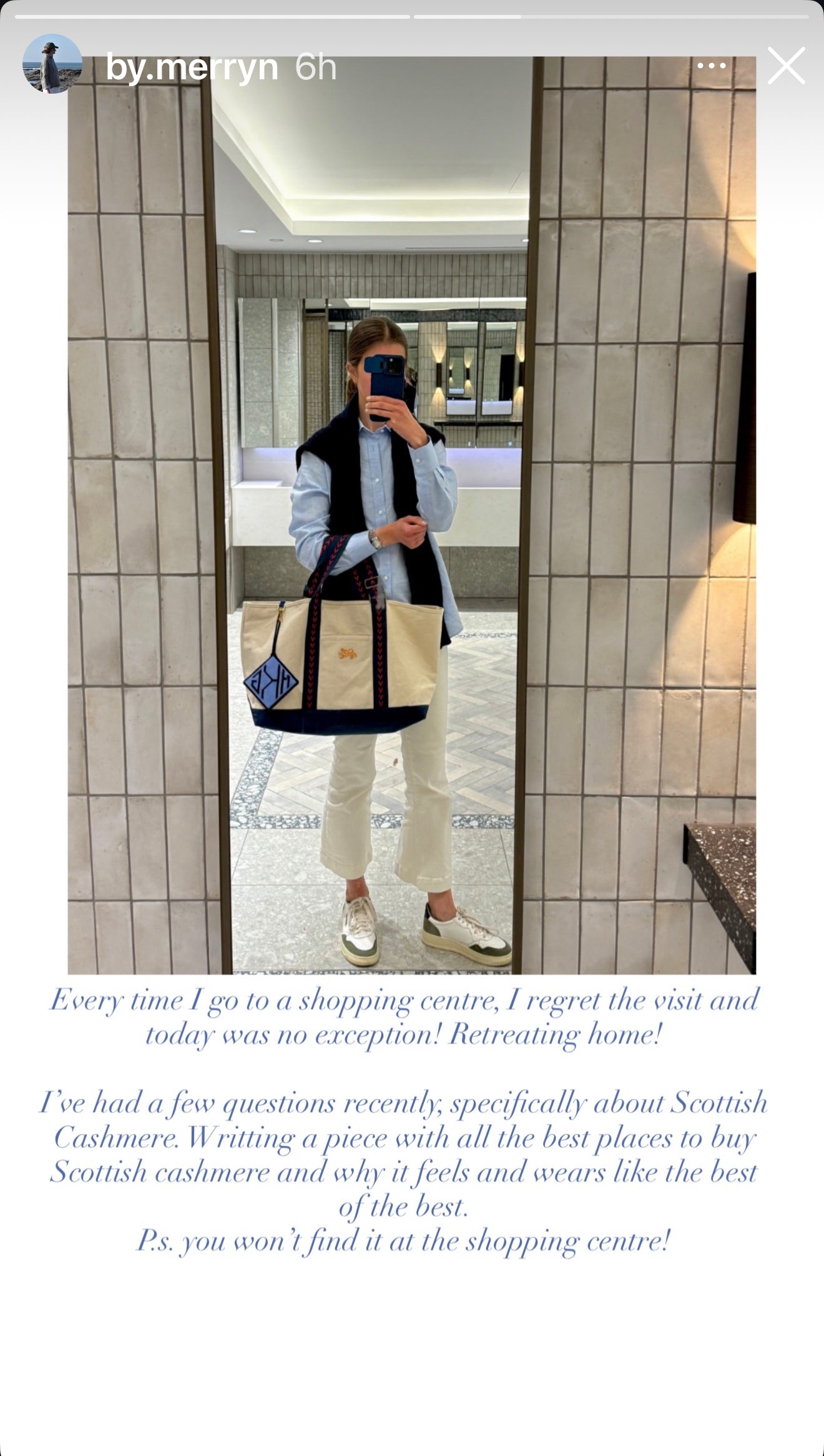 Tigre de Tartán Signature Canvas Tote, NAVY ADJUSTABLE