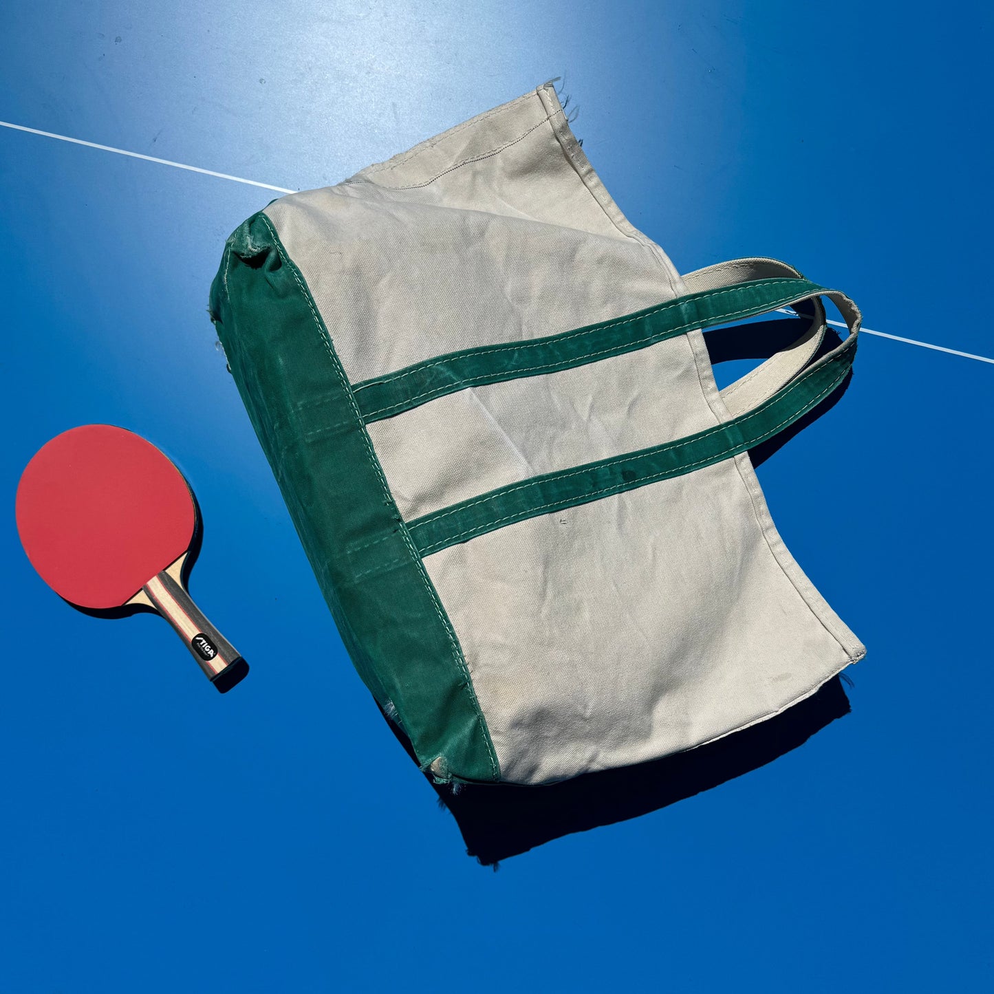 Vintage LL Bean Open Top Boat and Tote, Green