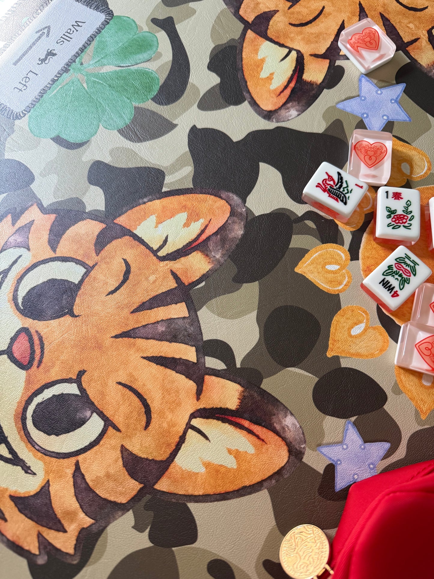 Mahjong Gaming Mat, COLLECTOR'S ITEM w/grafitti monogram