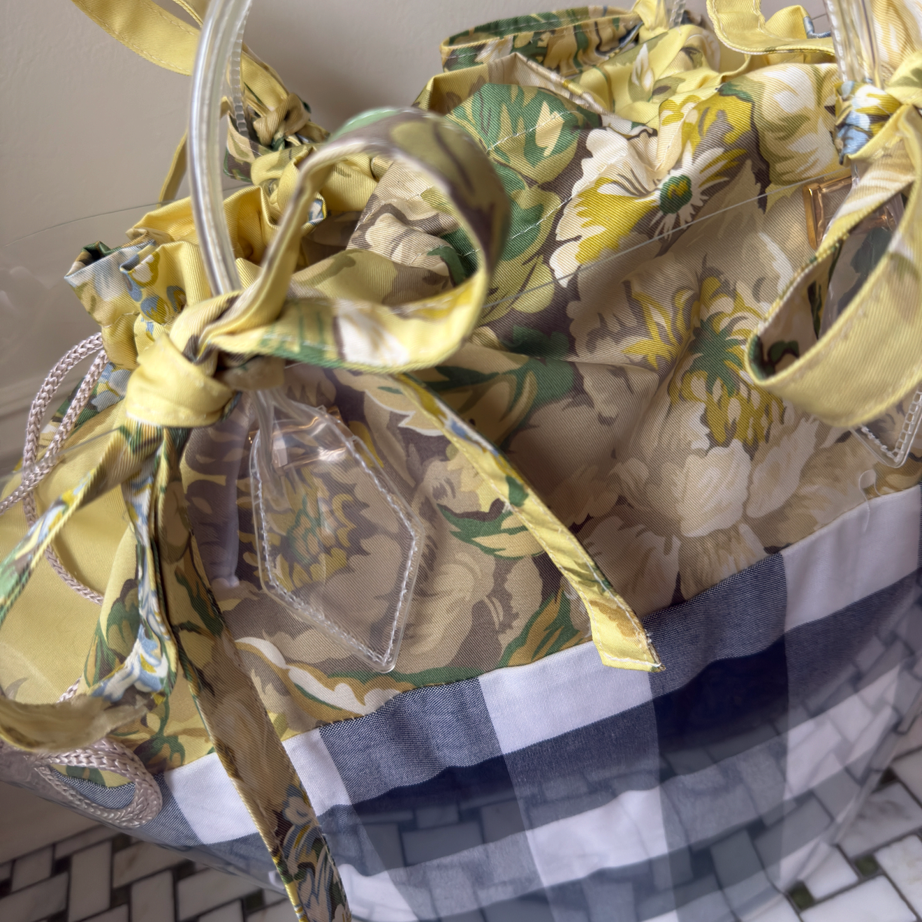 Tie-On Insert, BUTTER CHINTZ