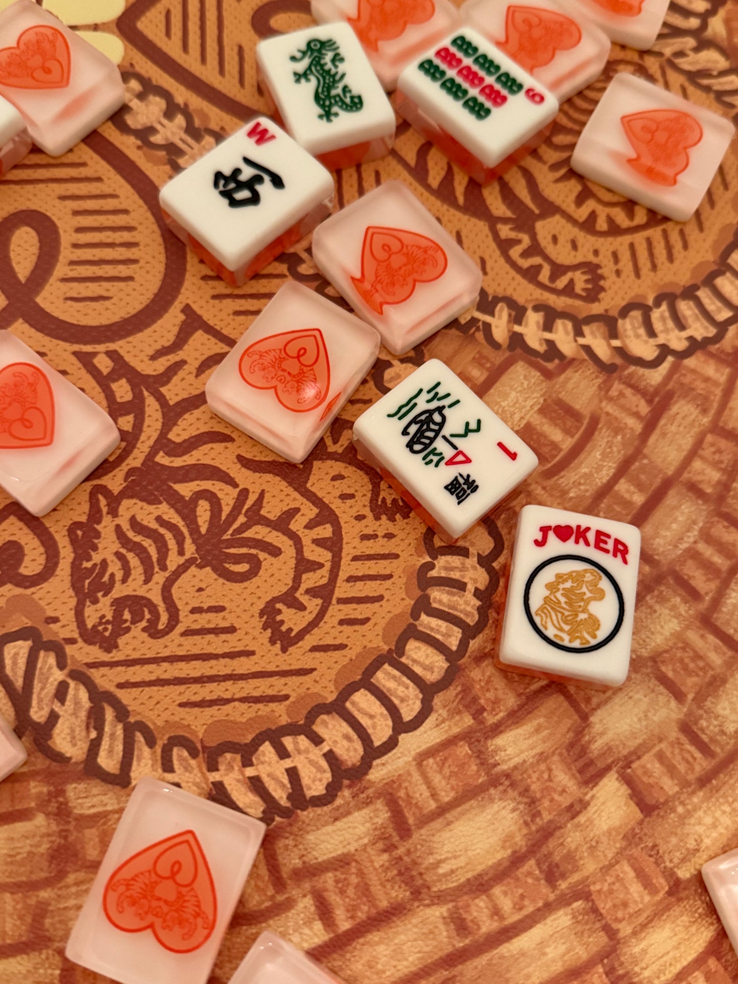 Mahjong Gaming Mat, NANTUCKET BASKET **RULES EDITION *ROUND