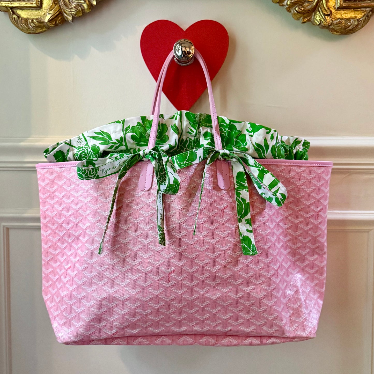 Tie-On Insert, JADE PEONIES