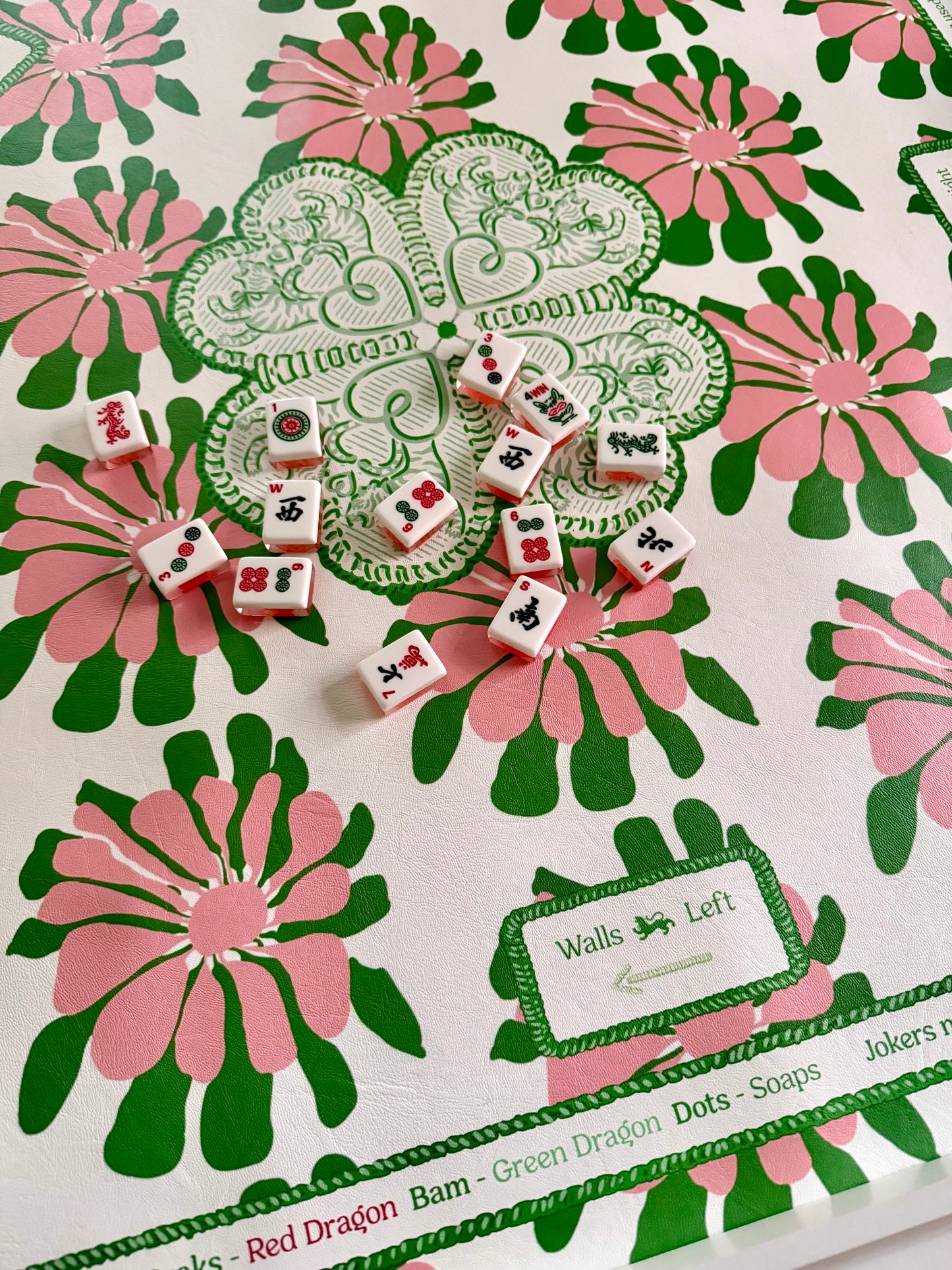 Mahjong Gaming Mat, KATY'S VINTAGE HAWAIIAN DRESS *** RULES EDITION