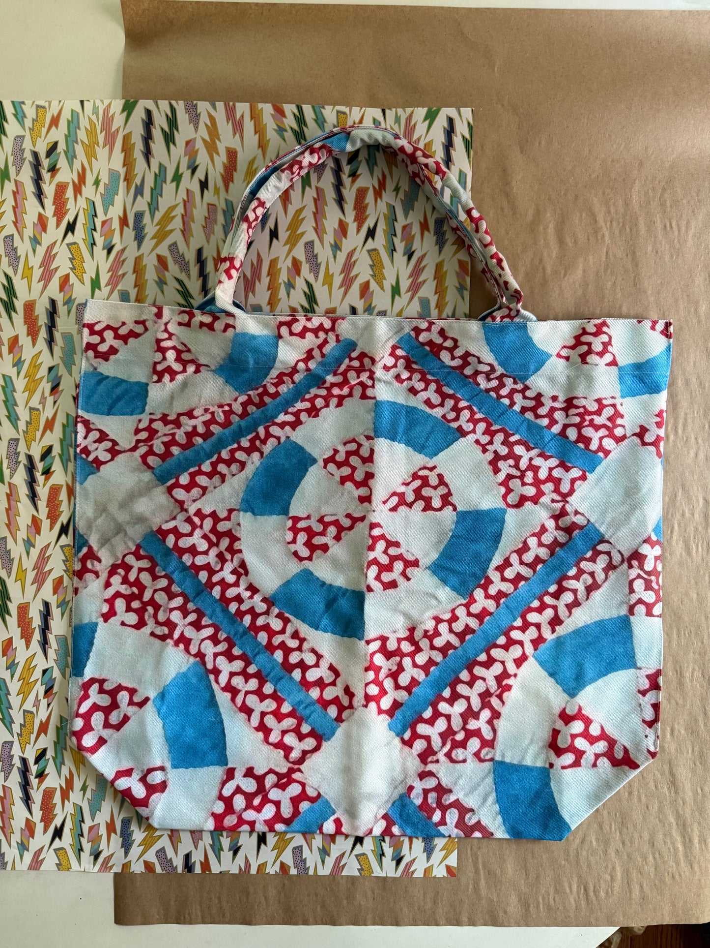Jumbo Slouchy Denim Tote, Union Crossing, Tigre de Tartán x Thrills of the Hunt