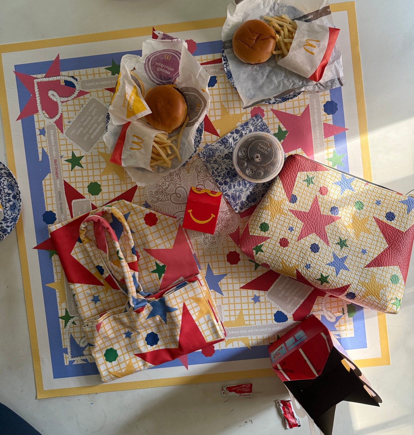 Mahjong Gaming Mat, STAR SCATTER by Fait à Main