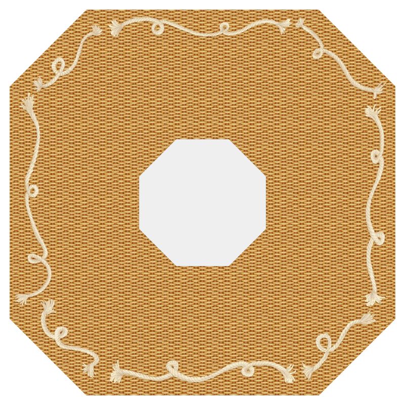 Mahjong Gaming Mat w/cut-out center, NANTUCKET BASKET, TDT for Center & Spring