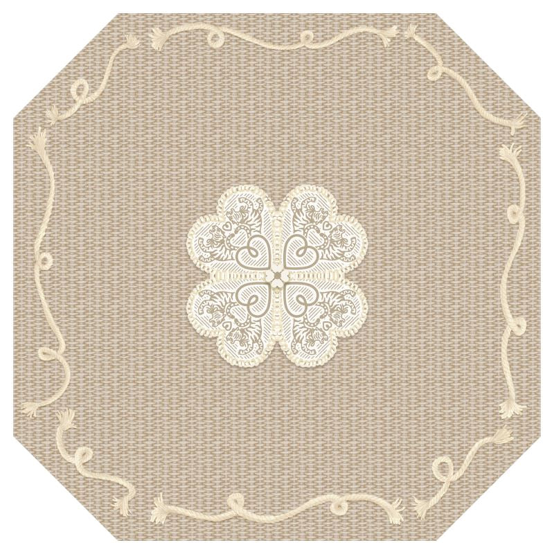 Mahjong Gaming Mat NO cut-out, NANTUCKET BASKET BLONDE, TDT for Center & Spring