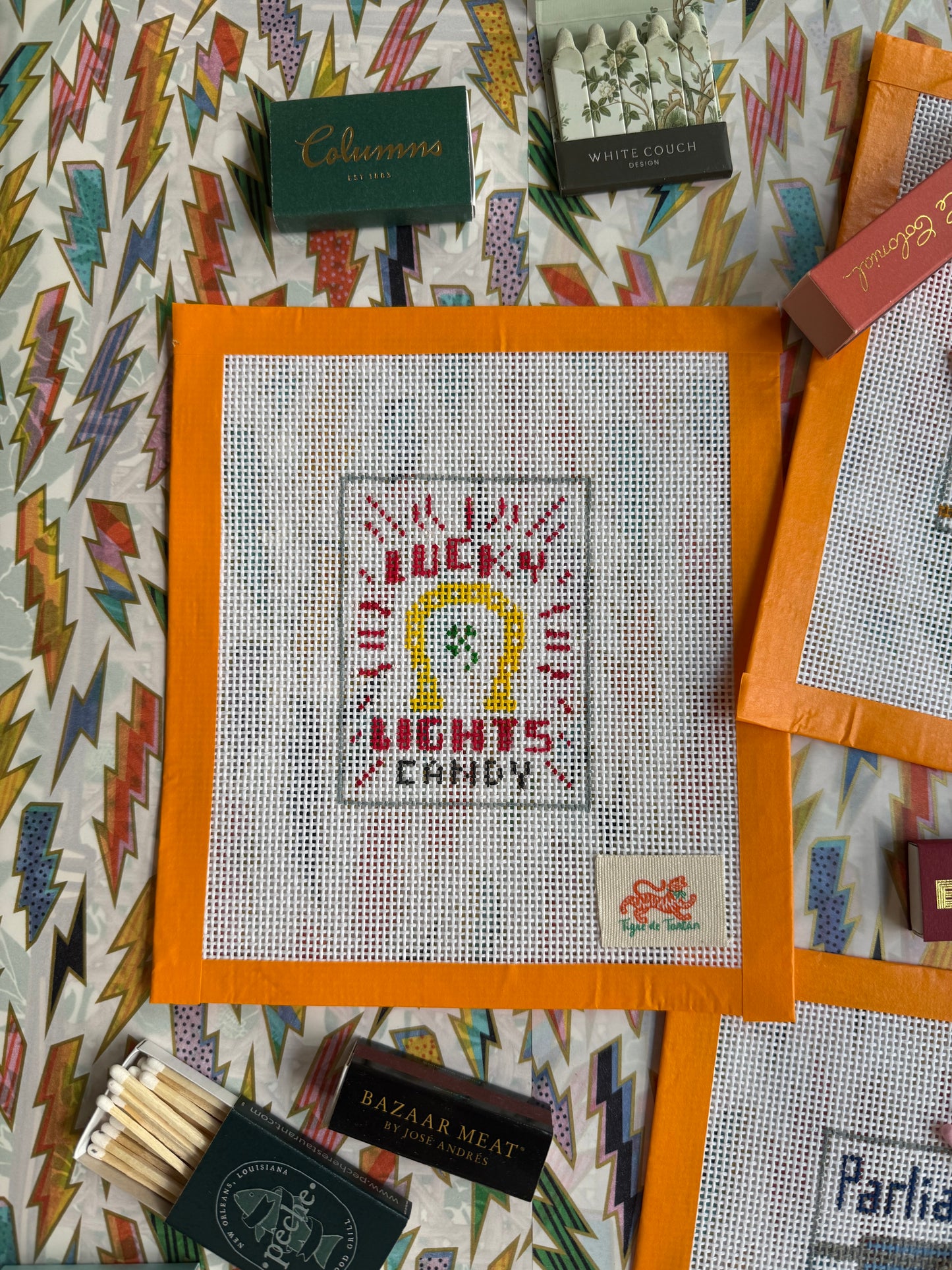 Vice Object Hand Painted Needlepoint Canvases ***preorder- ships September