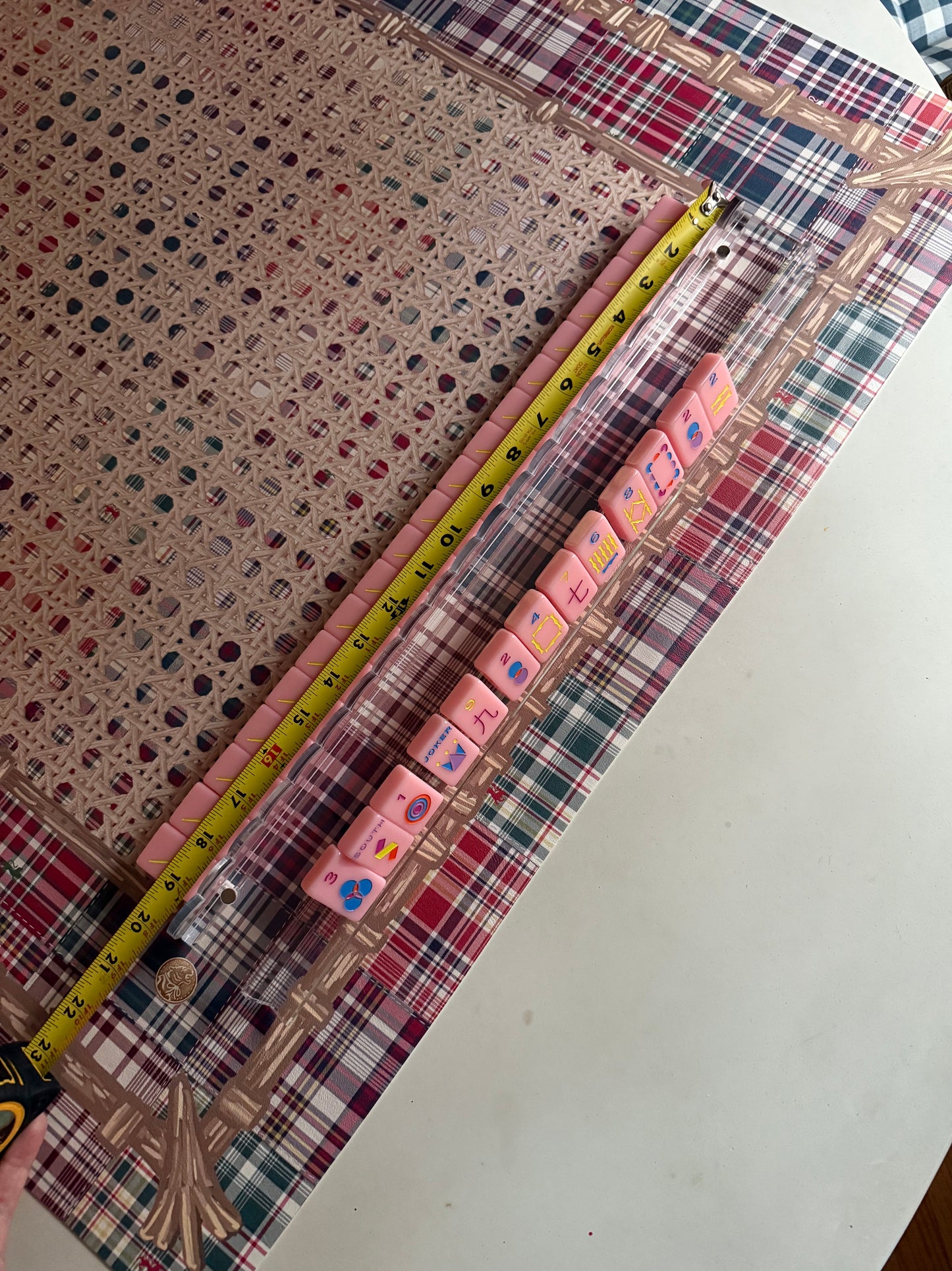 Scalloped Acrylic Mahjong Racks with Magnetic Pushers, SET of 4, With Dust Bag, ships NOW