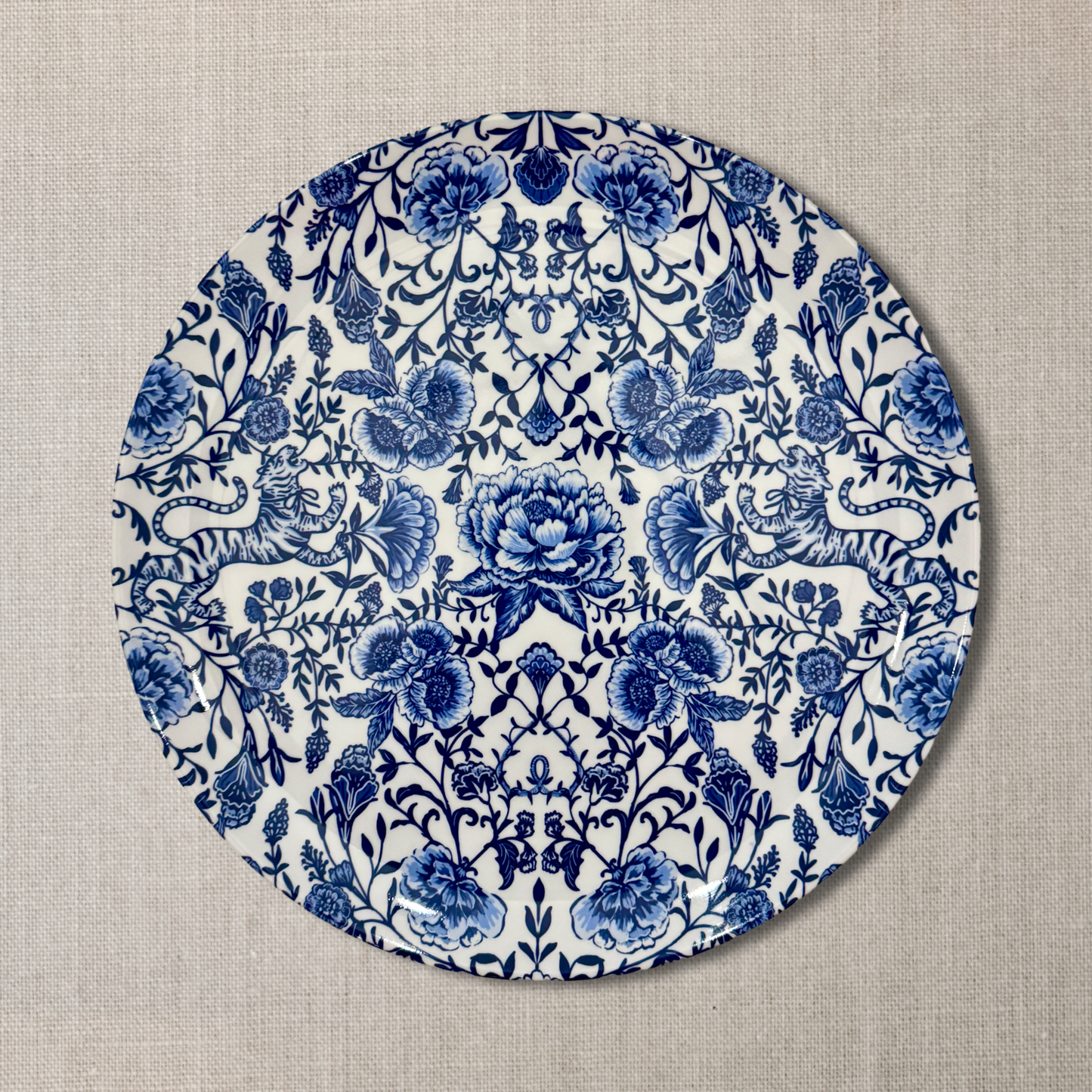8" Melamine Convenience Plates, SET OF 8, CHINOISERIE BLEU